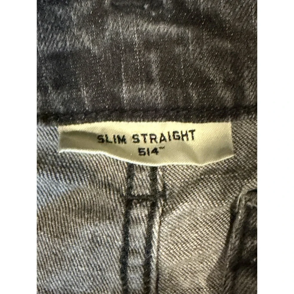 Levis Slim‎ Straight 514 Mens Grey 36X30 Actual 36X29 Stretch Medium Wash
